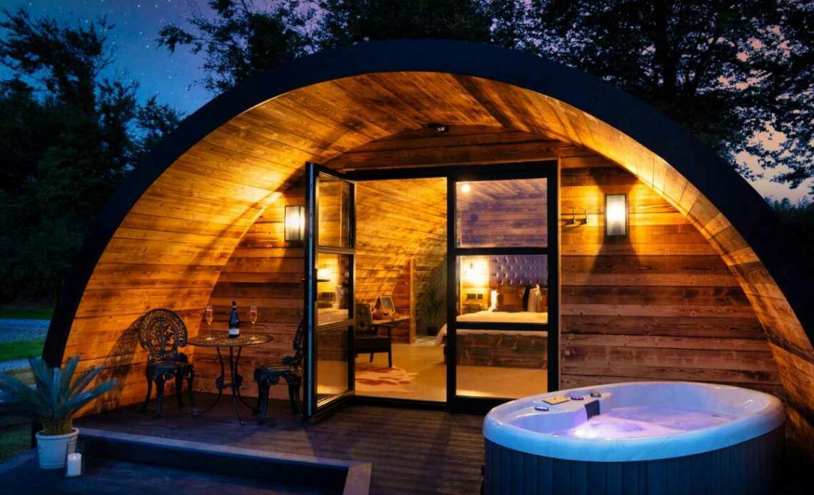 Luxury Glamping Pods with Hot Tub