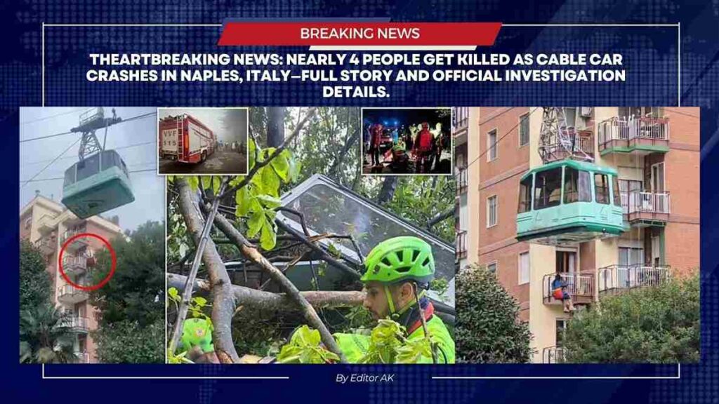 cable car crashes in Naples